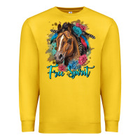 Lemon free spirit quarter horse floral Premium Sweatshirt - LillyAllenDesigns