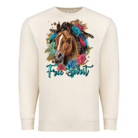 Sandshell free spirit quarter horse floral Premium Sweatshirt - LillyAllenDesigns