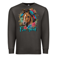 Smoke free spirit quarter horse floral Premium Sweatshirt - LillyAllenDesigns