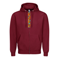 Burgundy fall leaf Zipper Hoodie - BundleAndBundleShop