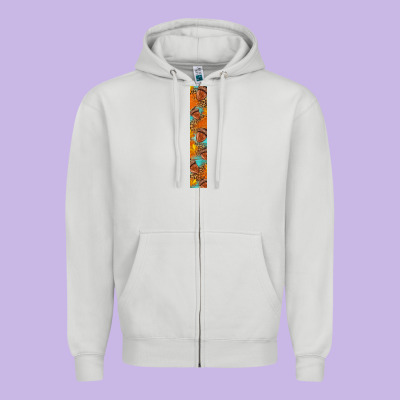 Fall Leaf Zipper Hoodie Designed By Bundleandbundleshop