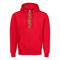 Red fall leaf Zipper Hoodie - BundleAndBundleShop
