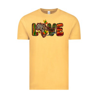 Vintage Mustard love africa map Vintage Tee - Zillion Design Studio