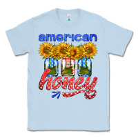 Dusty Blue american honey sunflower mason jar Classic Tee - HRA Design Shop