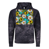 Cloud Black western daisy and sunflower Vintage Hoodie - RanaPortraitStore