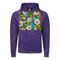 Cloud Purple western daisy and sunflower Vintage Hoodie - RanaPortraitStore
