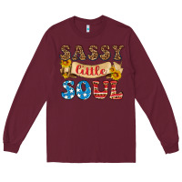 Burgundy sassy little soul Long Sleeve Tee - HRA Design Shop