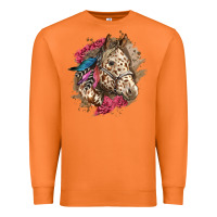Carrot Floral Appaloosa Horse With Feathers Premium Sweatshirt - LillyAllenDesigns