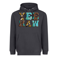Smoke western sunflowers turquoise leopard yee haw Heavyweight Hoodie - BarkalooDesign
