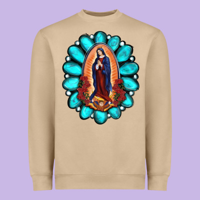 Heavyweight Sweatshirt Gemstone Lady Of Guadalupe