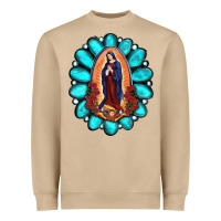 Mushroom Gemstone Lady Of Guadalupe Heavyweight Sweatshirt - RanaPortraitStore