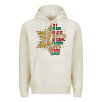 Oatmeal Heather christmas snowflake Premium Hoodie - MaliasSmallBusiness