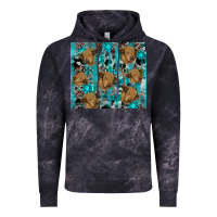 Cloud Black western aztec highland cow Vintage Hoodie - RanaPortraitStore