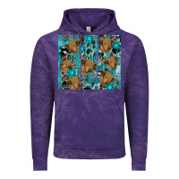 Cloud Purple western aztec highland cow Vintage Hoodie - RanaPortraitStore