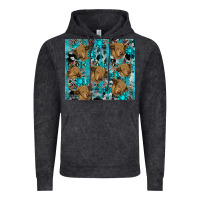 Vintage Black western aztec highland cow Vintage Hoodie - RanaPortraitStore