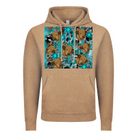 Vintage Coffee western aztec highland cow Vintage Hoodie - RanaPortraitStore