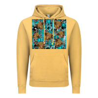 Vintage Mustard western aztec highland cow Vintage Hoodie - RanaPortraitStore
