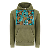 Vintage Olive western aztec highland cow Vintage Hoodie - RanaPortraitStore
