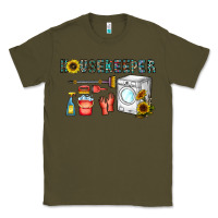 Army Green housekeeper Classic Tee - CowhideDigitalArt