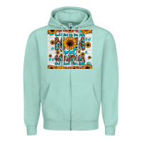 Seafoam god gifted me two titles mom and grandma and i rock them both Zipper Hoodie - JahusDesignShop