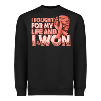 Black i fought for my life and i won uterine cancer peac Heavyweight Sweatshirt - texasbilliewilder