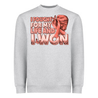 Heather Grey i fought for my life and i won uterine cancer peac Heavyweight Sweatshirt - texasbilliewilder