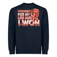 I Fought For My Life And I Won Uterine Cancer Peac Heavyweight Sweatshirt | Teevron