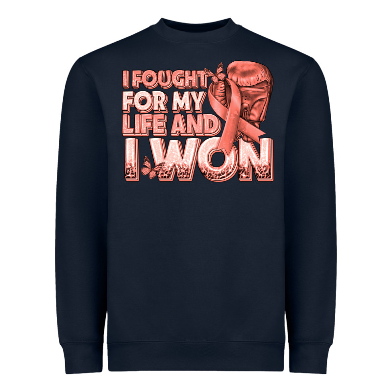 I Fought For My Life And I Won Uterine Cancer Peac Heavyweight Sweatshirt by texasbilliewilder | Teevron
