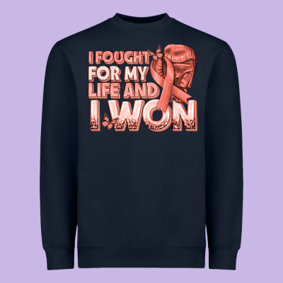 I Fought For My Life And I Won Uterine Cancer Peac Heavyweight Sweatshirt Designed By Texasbilliewilder