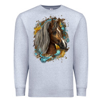 Heather Grey western tennessee horse Premium Sweatshirt - LillyAllenDesigns