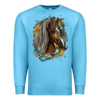 Ocean Blue western tennessee horse Premium Sweatshirt - LillyAllenDesigns