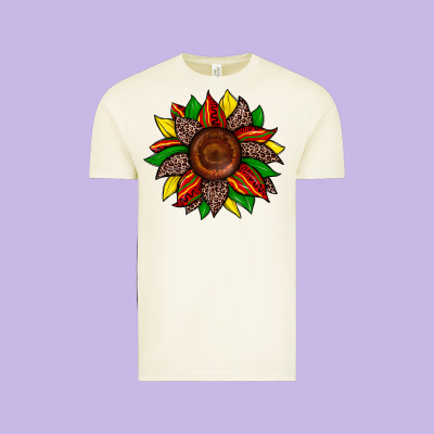 Juneteenth Leopard Sunflower Vintage Tee Designed By Zillion Design Studio