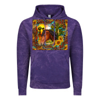 Cloud Purple western horse and sunflower Vintage Hoodie - RanaPortraitStore