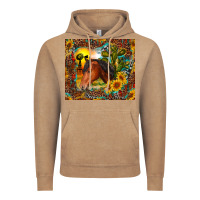 Vintage Coffee western horse and sunflower Vintage Hoodie - RanaPortraitStore