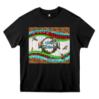 Black winter blessings leopard Heavy Core Tee - LillyAllenDesigns