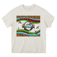 Cream winter blessings leopard Heavy Core Tee - LillyAllenDesigns