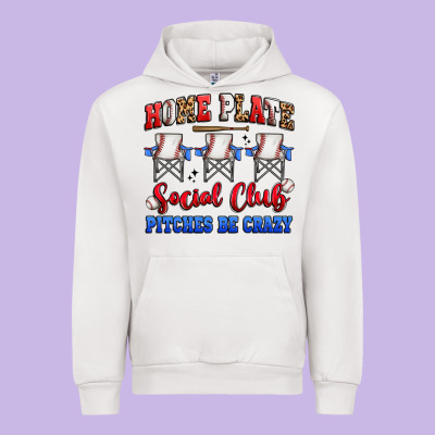 Home Plate Social Club Pitches Be Crazy Urban Hoodie Designed By Artiststas