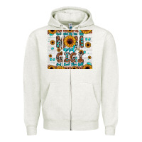 Oatmeal Heather god gifted me two titles mom and gigi and i rock them both Zipper Hoodie - JahusDesignShop