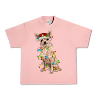 Salmon Chihuahua with christmas lights Urban Heavy Tee - RanaPortraitStore