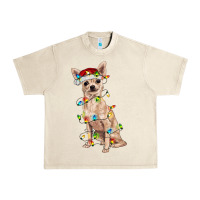 Sandshell Chihuahua with christmas lights Urban Heavy Tee - RanaPortraitStore
