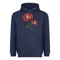 Navy love rose grandiflora rose Heavyweight Hoodie - LillyAllenDesigns