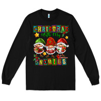 Black christmas with my gnomies Long Sleeve Tee - FaDigitalArtStudio