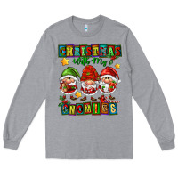 Heather Grey christmas with my gnomies Long Sleeve Tee - FaDigitalArtStudio