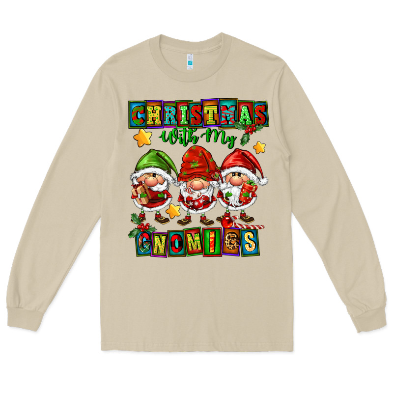 Christmas With My Gnomies Long Sleeve Tee by FaDigitalArtStudio | Teevron