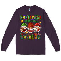 Plum christmas with my gnomies Long Sleeve Tee - FaDigitalArtStudio