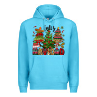 Ocean Blue feliz navidad Premium Hoodie - MaliasSmallBusiness
