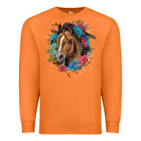 Carrot quarter horse floral Premium Sweatshirt - LillyAllenDesigns