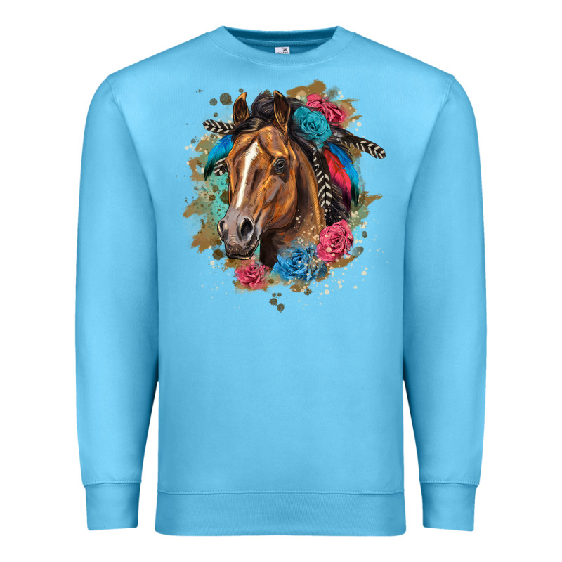 Quarter Horse Floral Premium Sweatshirt by LillyAllenDesigns | Teevron
