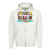 Oatmeal Heather popsicle season Zipper Hoodie - AdoDesignShop