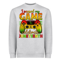 Heather Grey I paused my game celebrate Juneteenth Heavyweight Sweatshirt - texasbilliewilder